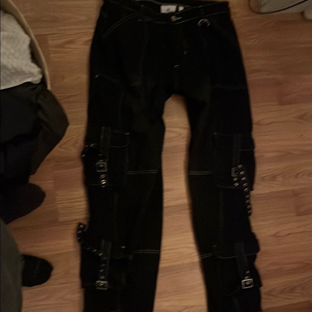 Black Cargo Pants with Utility Style